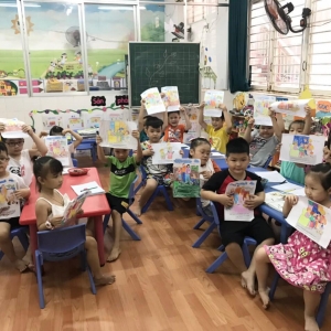 BÉ VẼ TRANH MỪNG NGÀY GIA ĐÌNH VIỆT NAM 28/06